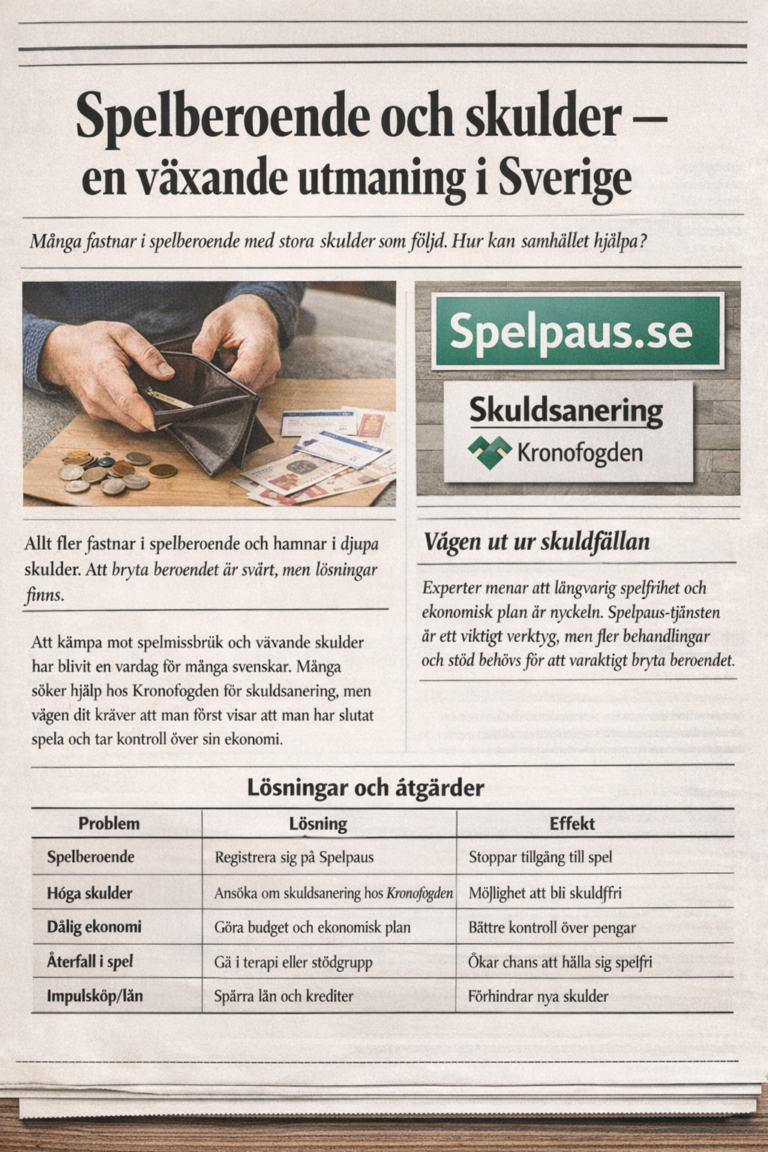 Spelberoende och skulder – en växande utmaning i Sverige