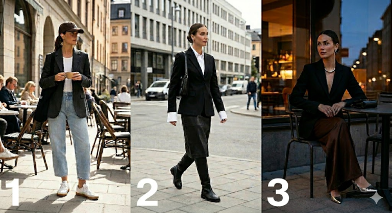 La editora de moda muestra: 3 formas de estilizar la chaqueta ajustada de día a noche